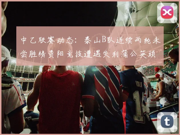 中乙联赛动态：泰山B队连续两轮未尝胜绩贵阳竞技遭遇失利蒲公英顽强战平